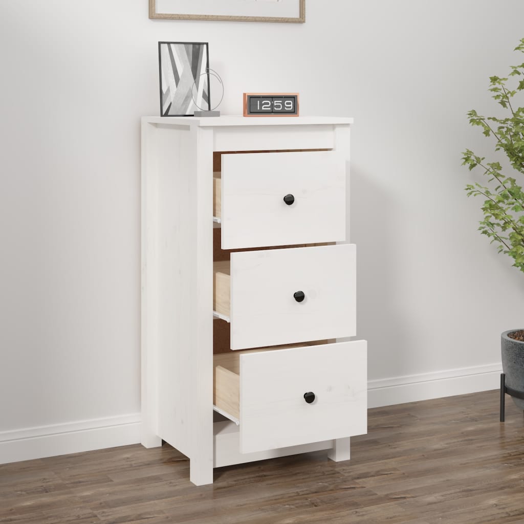 Skänk Vit 40x35x80 cm massiv furu