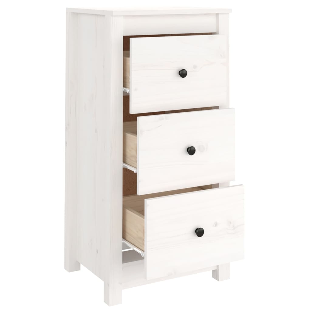 Skänk Vit 40x35x80 cm massiv furu