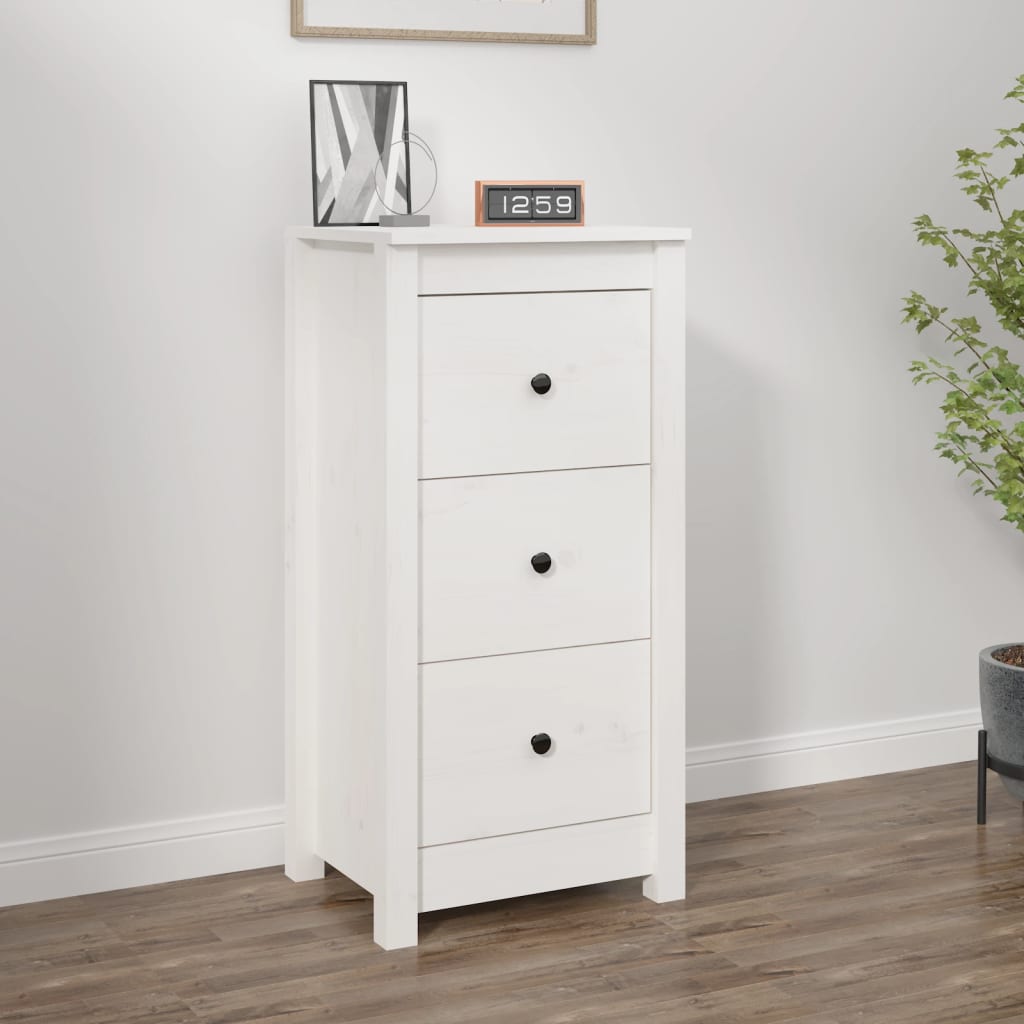 Skänk Vit 40x35x80 cm massiv furu
