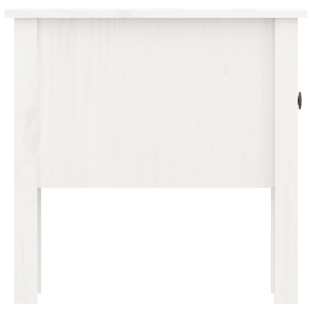 Sidobord Vit 2 st 50x50x49 cm massivt furuträ