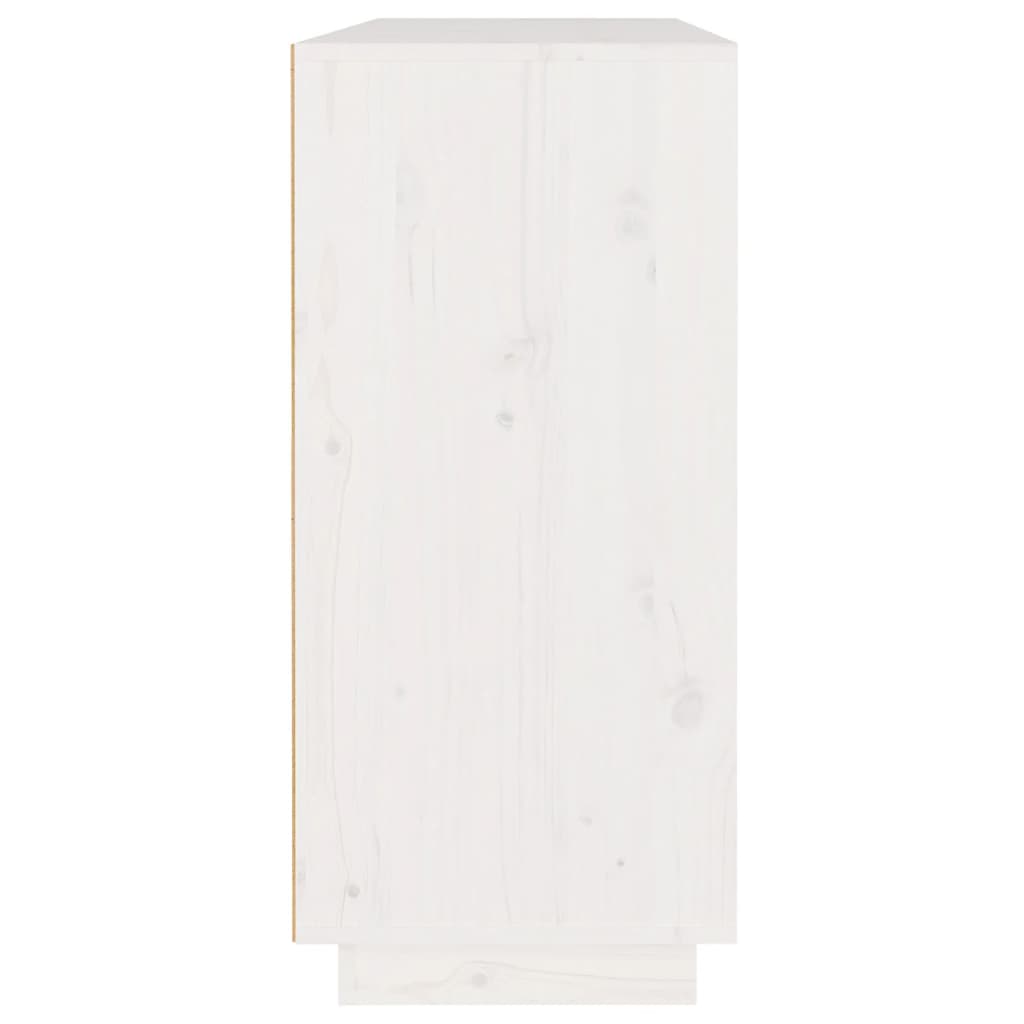 Skänk Vit 110x34x75 cm massiv furu