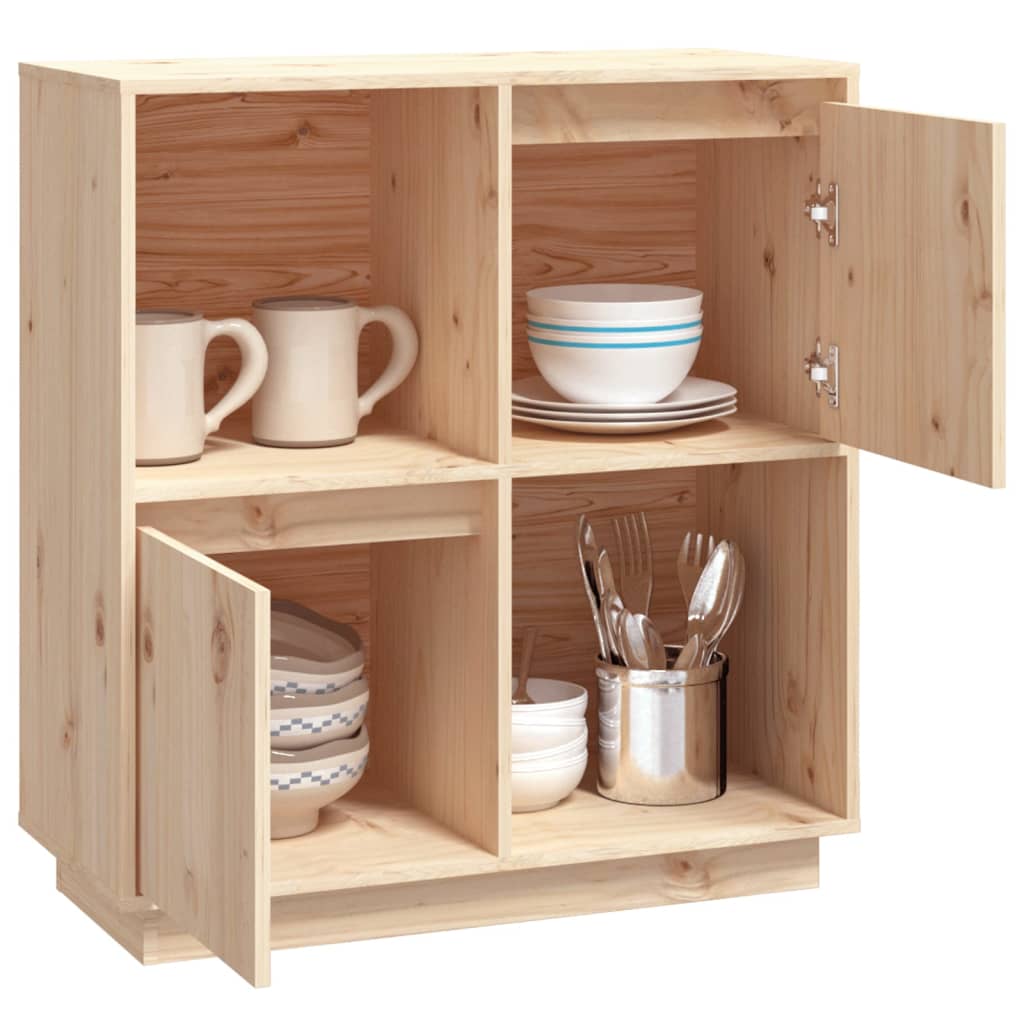 Skänk Trä 74x35x80 cm massiv furu