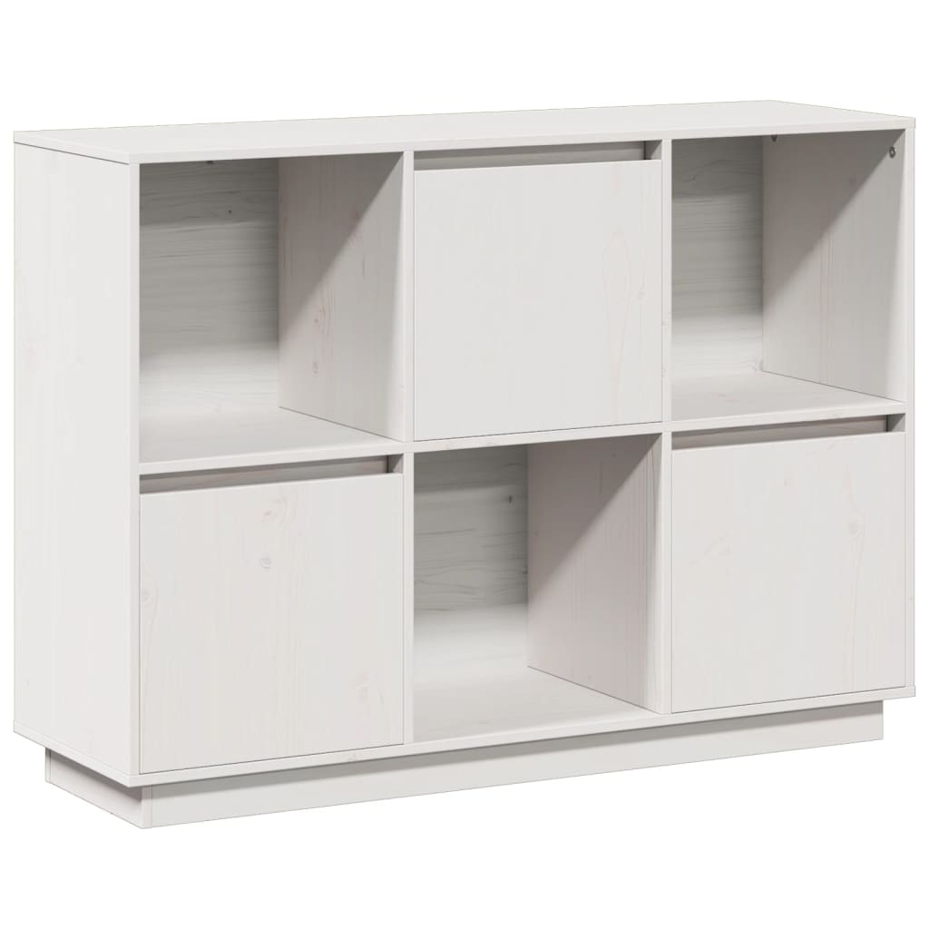 Skänk Vit 110,5x35x80 cm massiv furu