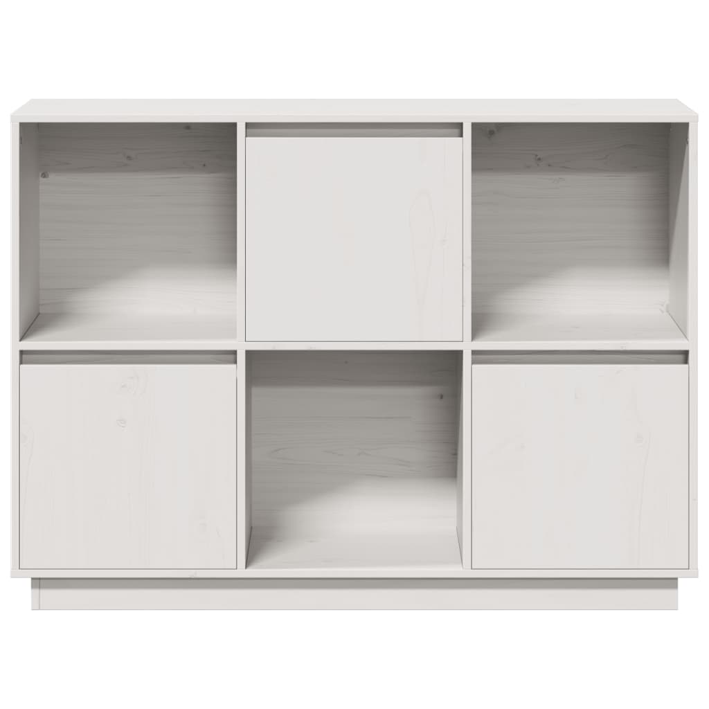 Skänk Vit 110,5x35x80 cm massiv furu