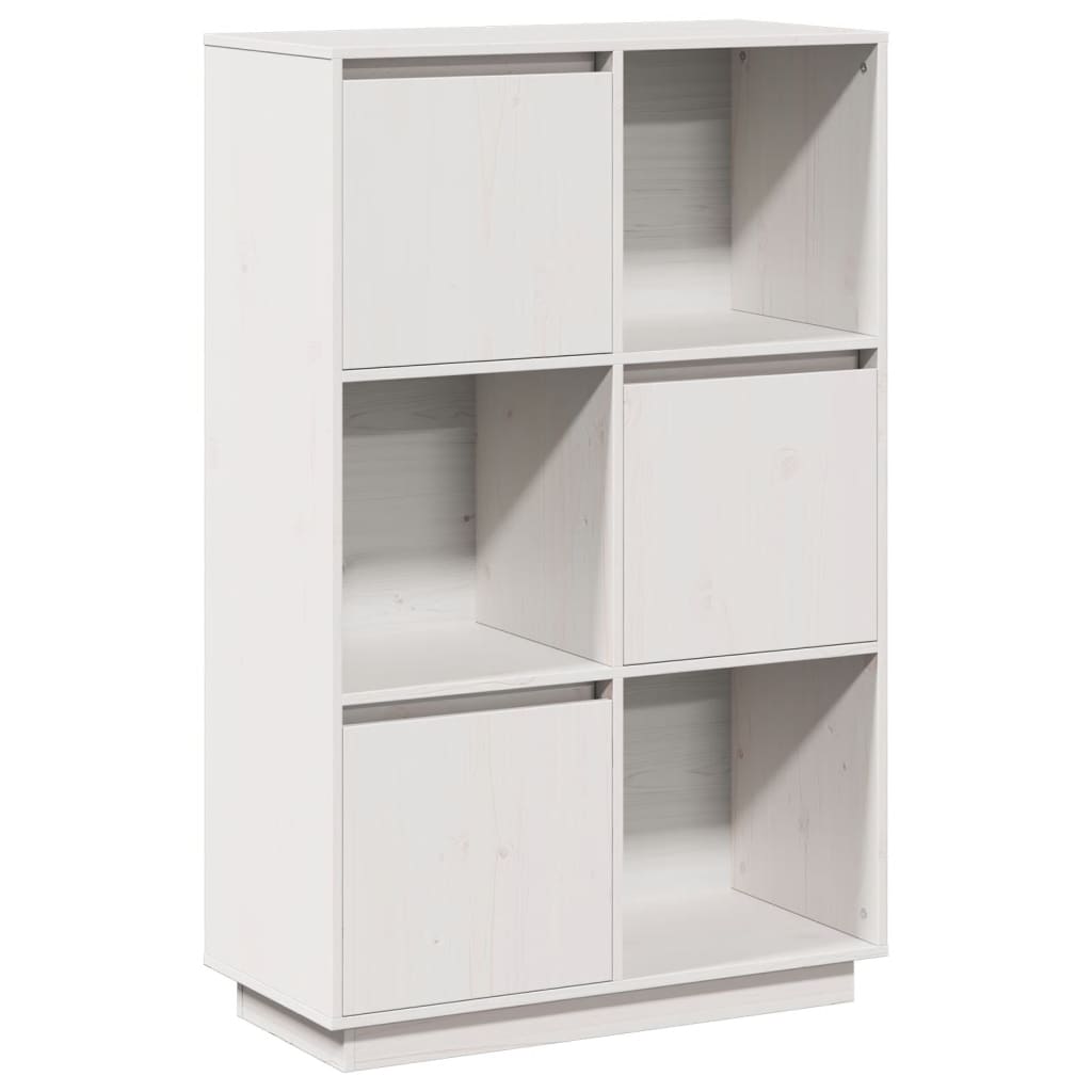 Skåp Vit 74x35x117 cm massiv furu