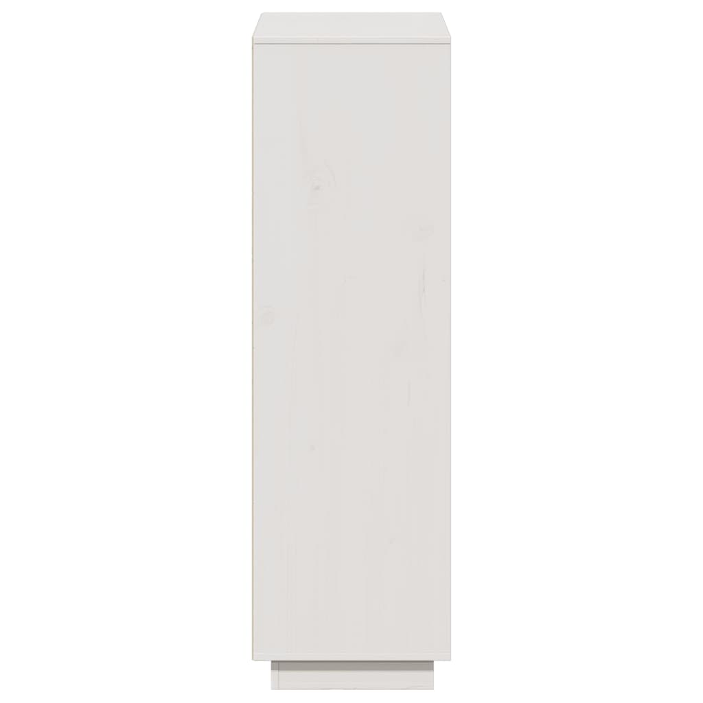 Skåp Vit 74x35x117 cm massiv furu