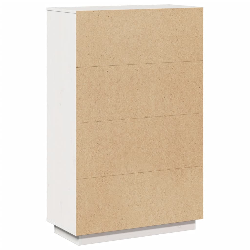Skåp Vit 74x35x117 cm massiv furu