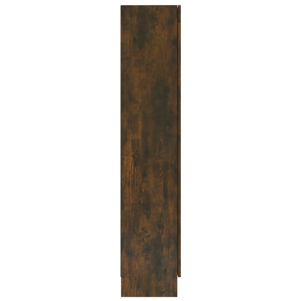 Vitrinskåp Rökfärgad Ek 82,5x30,5x150 cm