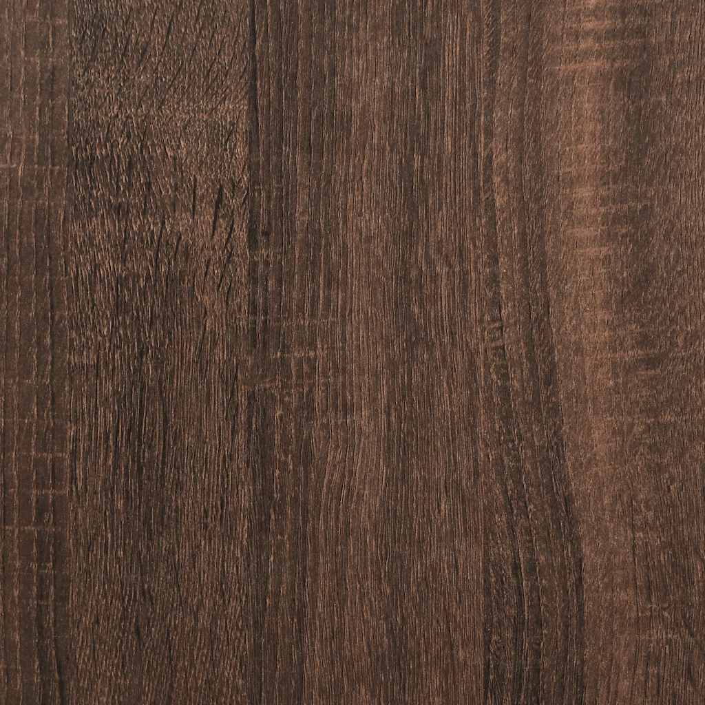 Sängbord 2 st brun ek 40x35x62,5 cm konstruerat trä