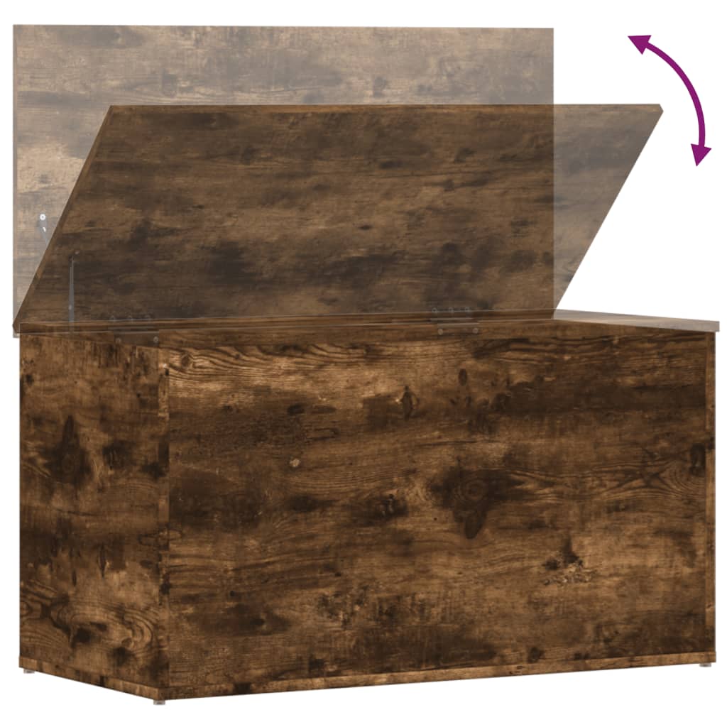 Förvaringskista Rökfärgad Ek 84x42x46 cm