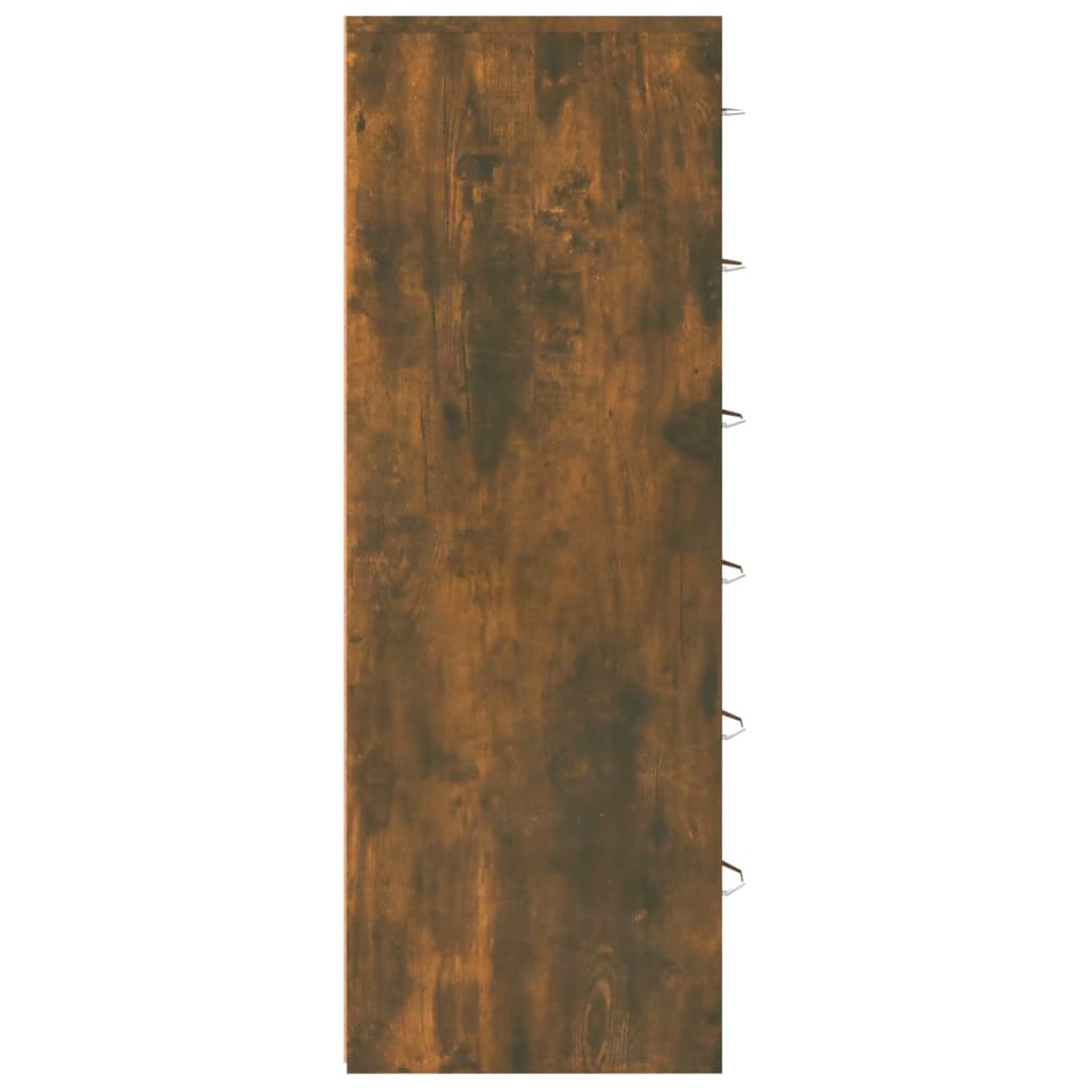 Byrå Rökfärgad Ek 6 lådor 50x34x96 cm
