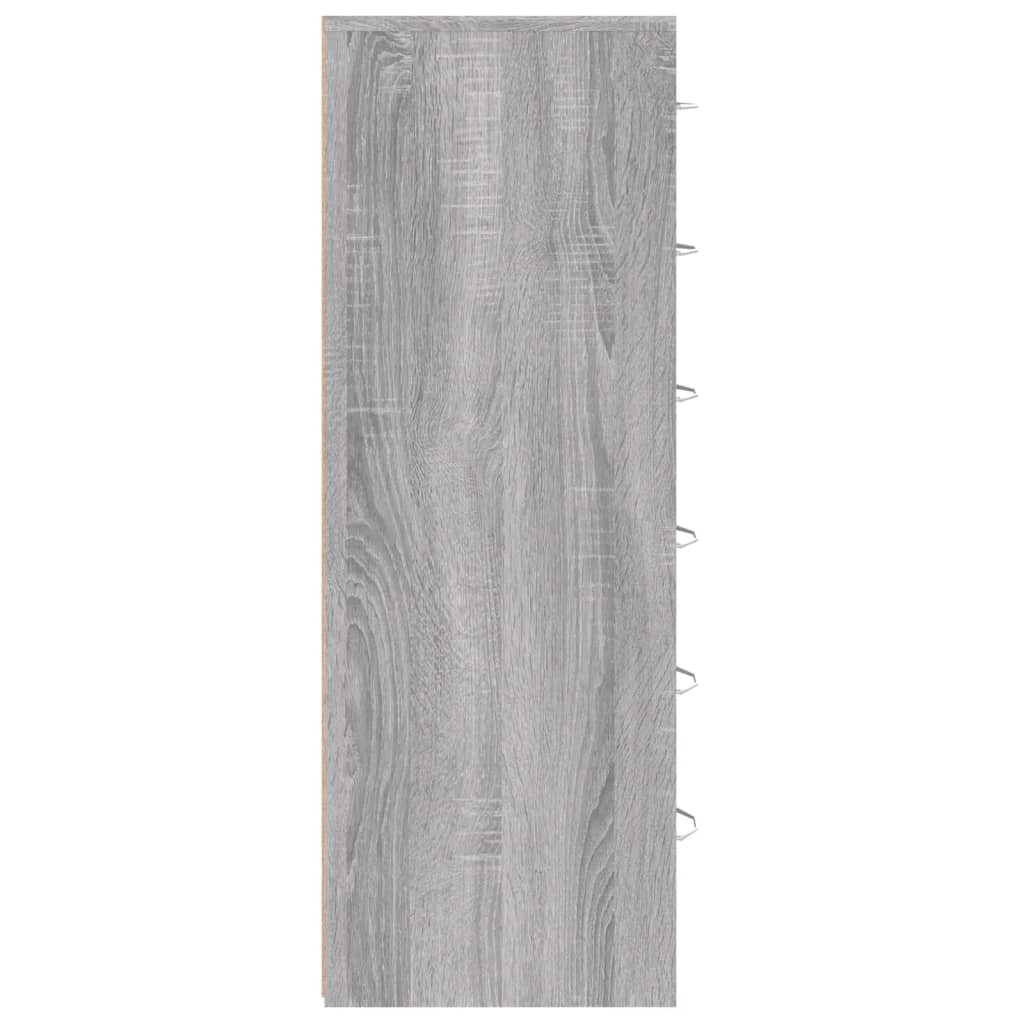 Byrå Sonoma Grå 6 lådor Ek 50x34x96 cm