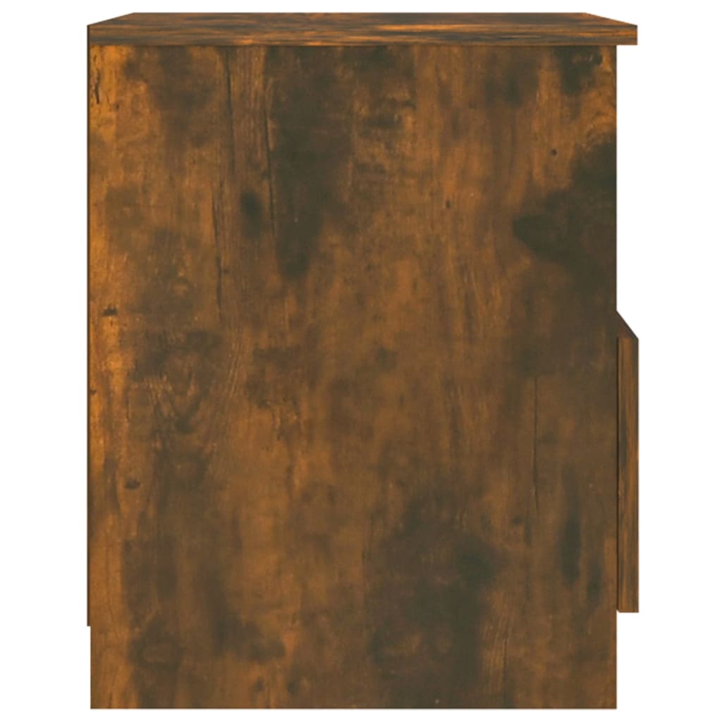 Sängbord 2 st rökfärgad ek 40x40x50 cm konstruerat trä