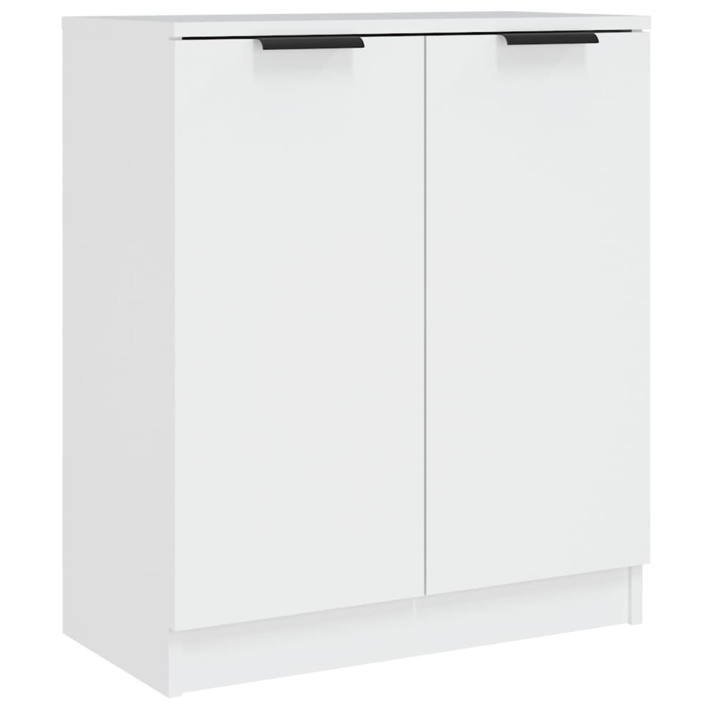 Skåp vit 60x30x70 cm konstruerat trä