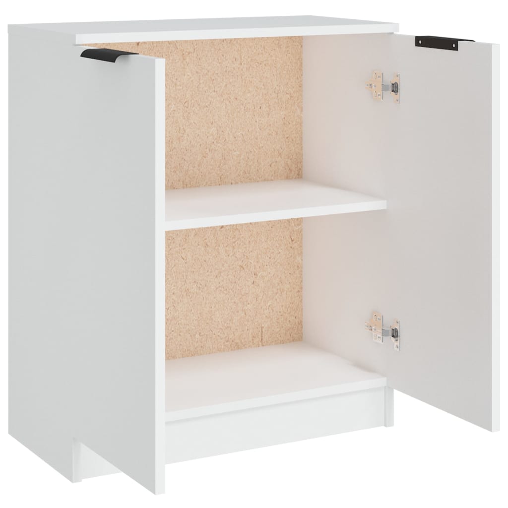 Skåp vit 60x30x70 cm konstruerat trä