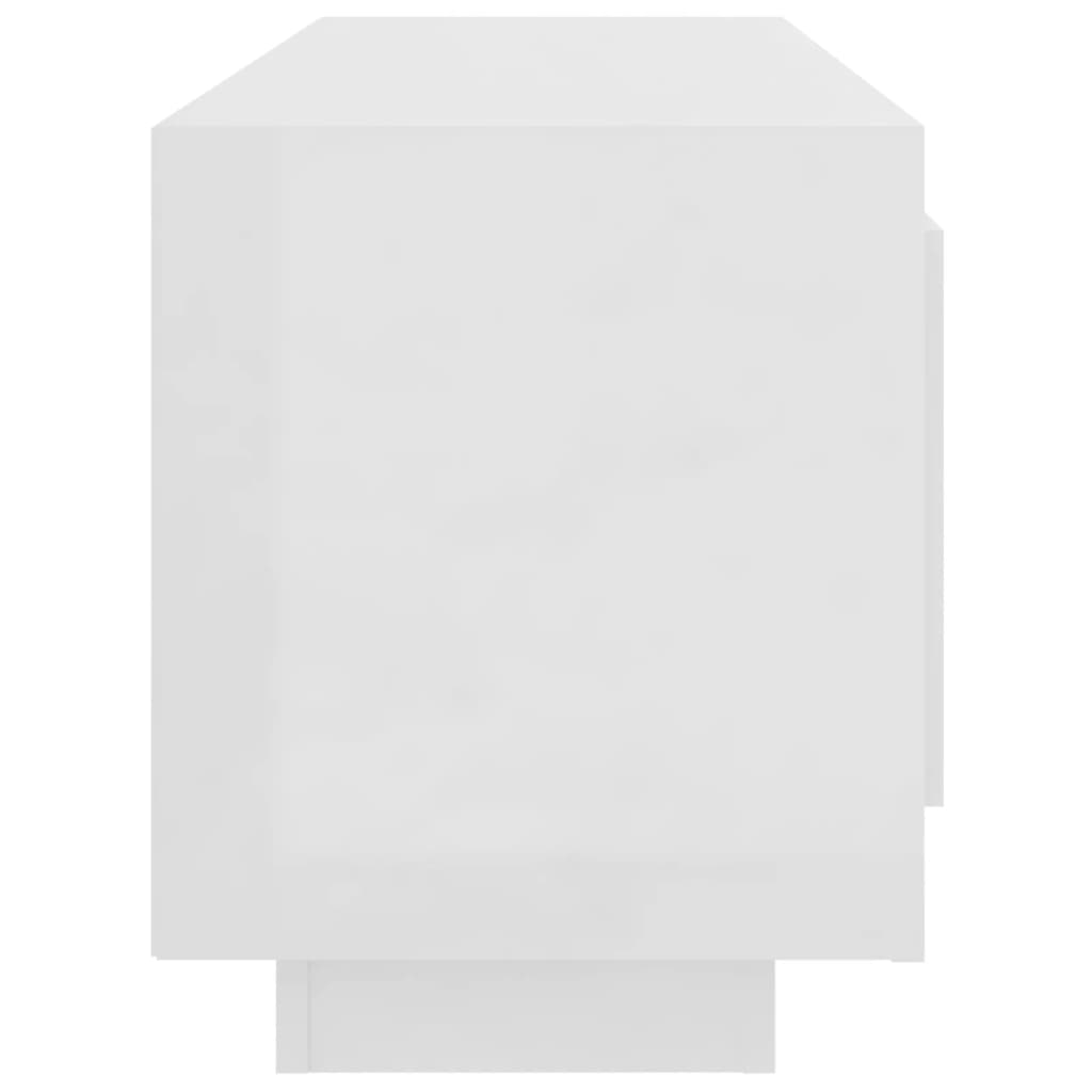 TV-skåp vit högglans 102x35x45 cm konstruerat trä