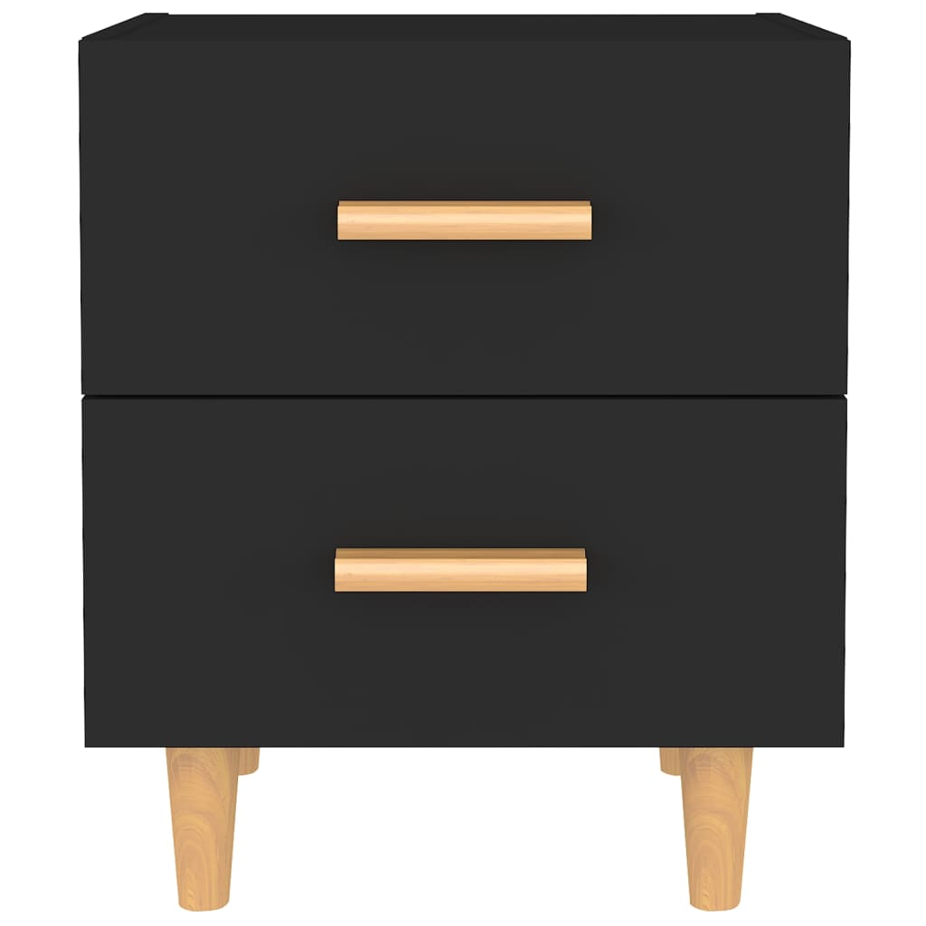 Sängbord 2 st svart 40x35x47,5 cm