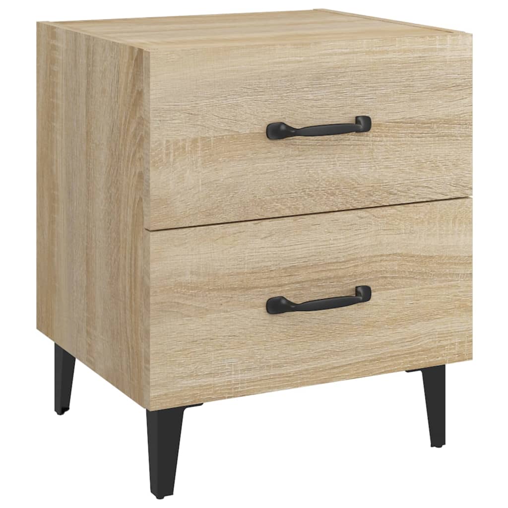Sängbord 2 st sonoma-ek 40x35x47,5 cm