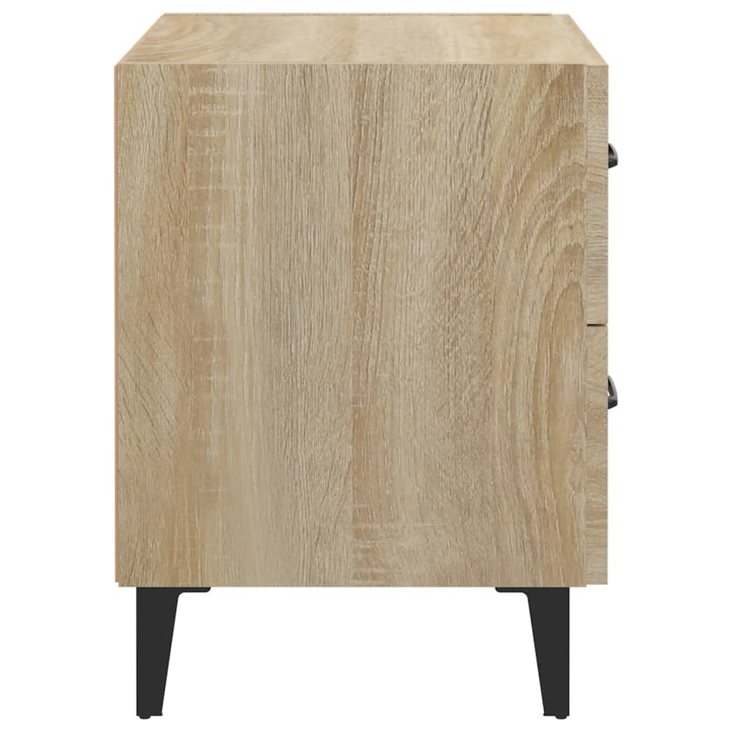 Sängbord 2 st sonoma-ek 40x35x47,5 cm