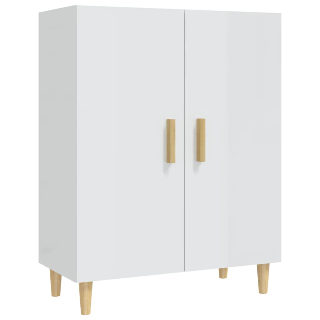 Skåp vit högglans 70x34x90 cm konstruerat trä