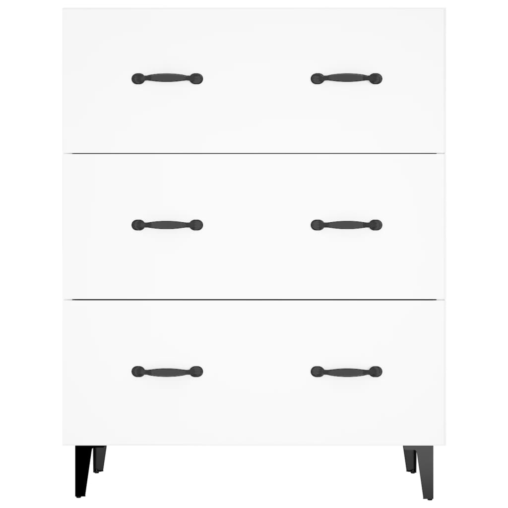 Skåp vit 69,5x34x90 cm konstruerat trä