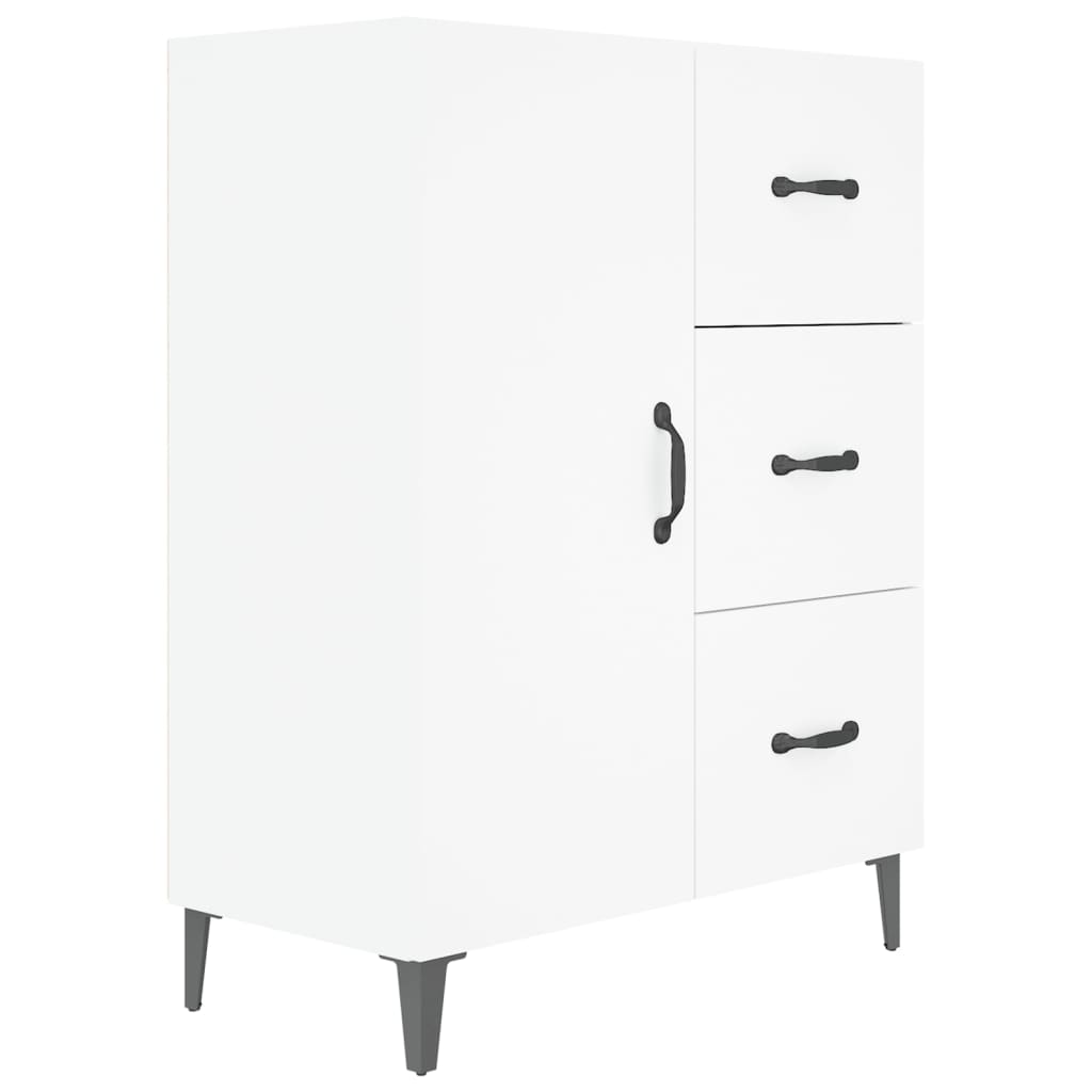 Skåp vit 69,5x34x90 cm konstruerat trä