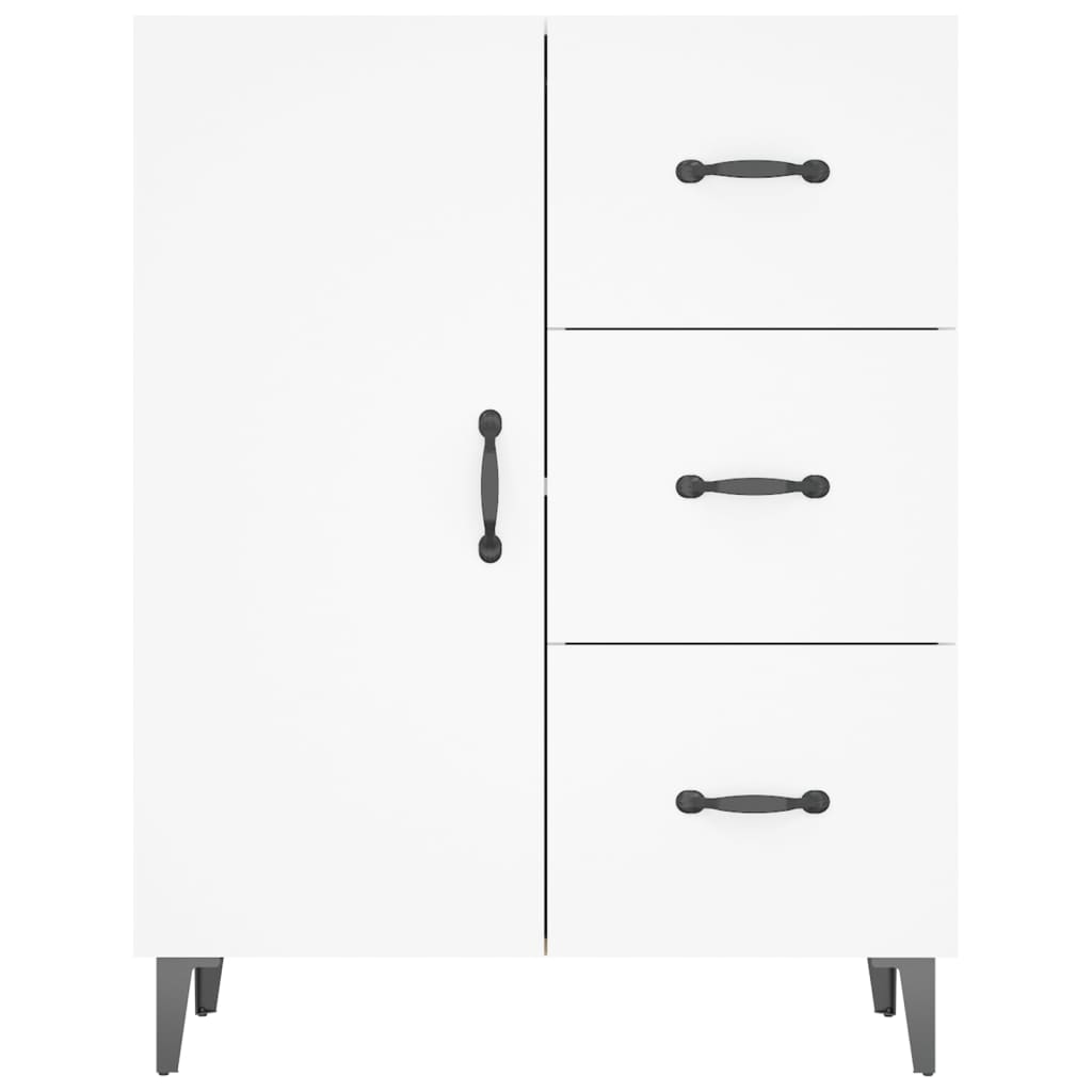 Skåp vit 69,5x34x90 cm konstruerat trä
