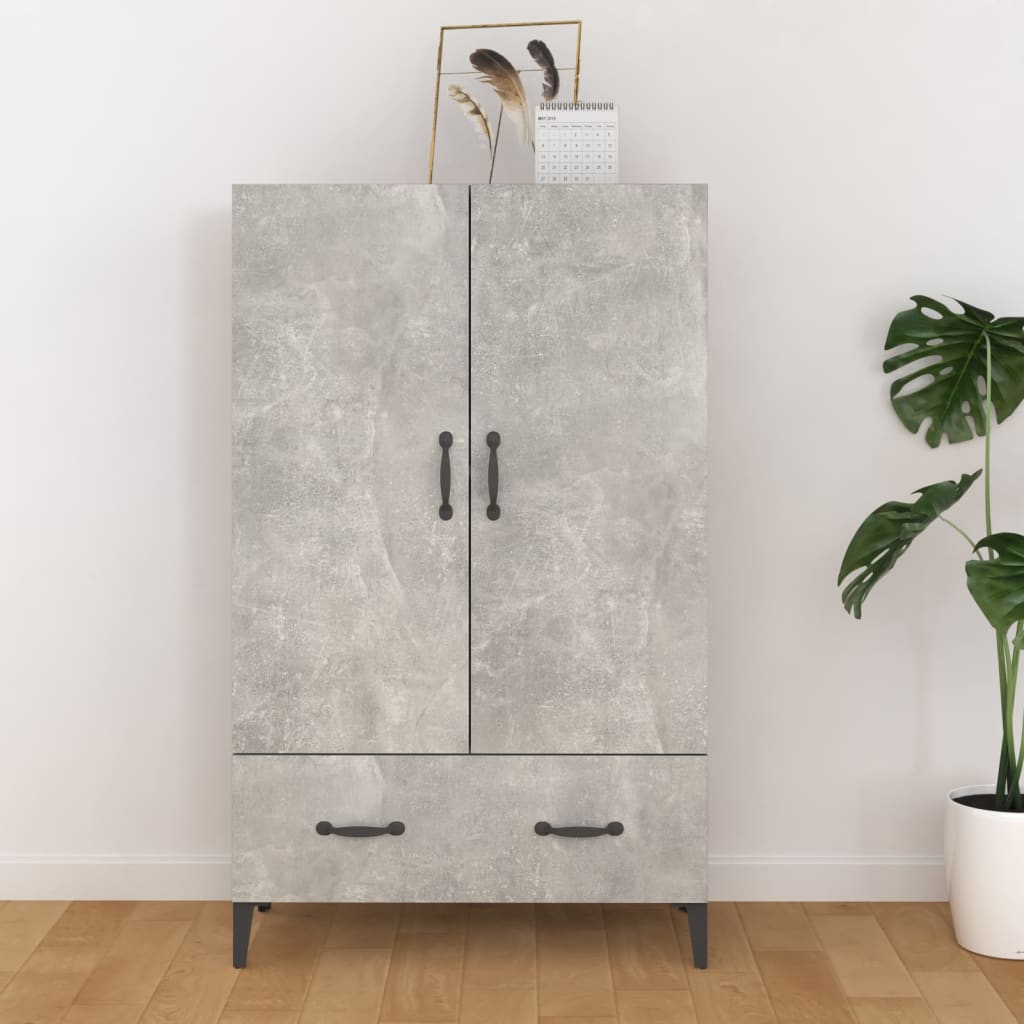 Skåp Betonggrå 70x31x115 cm