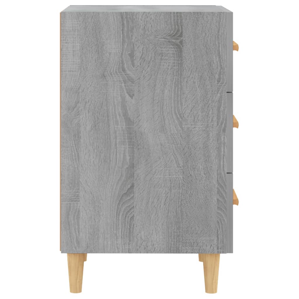 Sängbord Nattduksbord Sonoma Grå Ek 40x40x66 cm