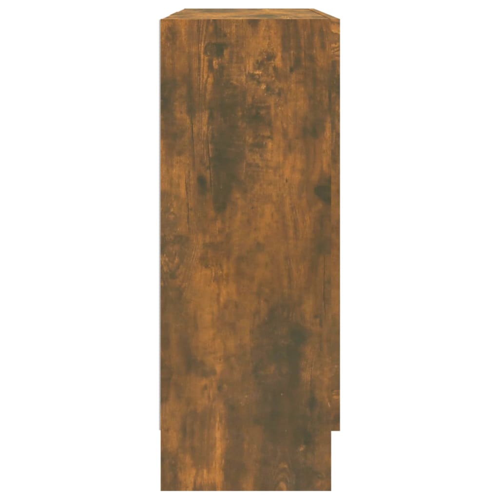 Vitrinskåp Rökfärgad Ek 82,5x30,5x80 cm