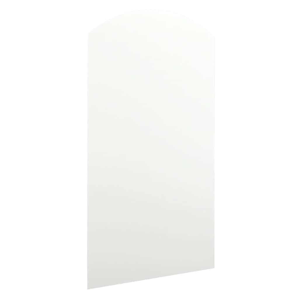 Väggspegel med LED-lampor 90x45 cm glas valvformad
