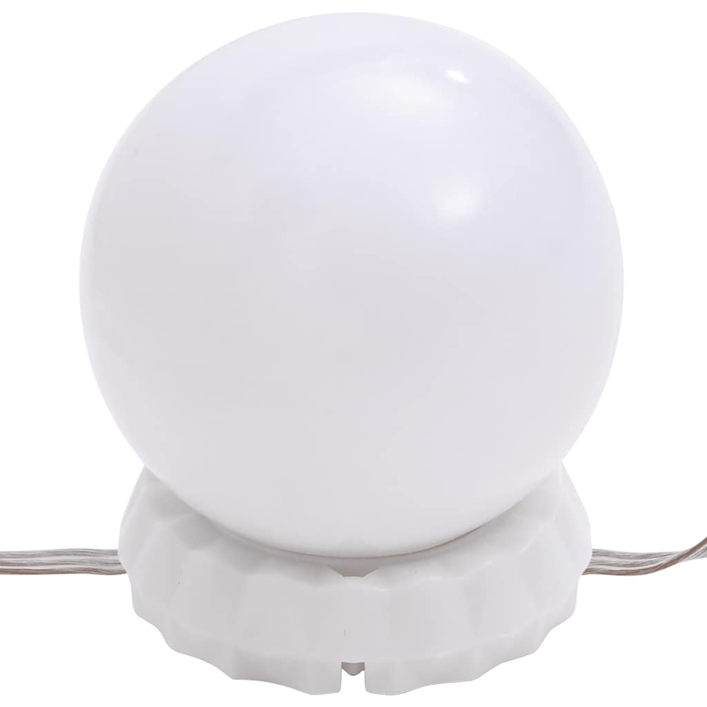 Väggspegel med LED-lampor 90x45 cm glas valvformad