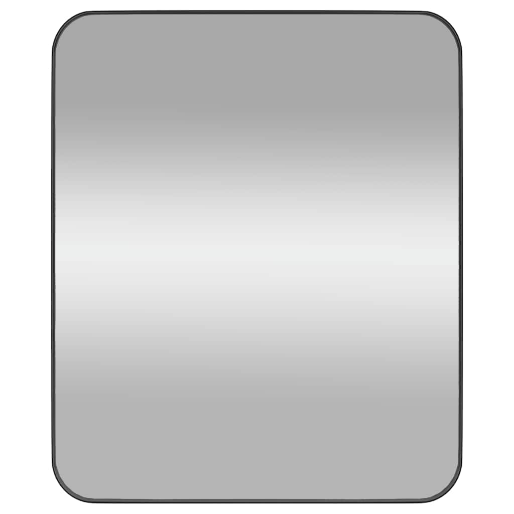 Väggspegel Svart 50x60 cm rektangulär