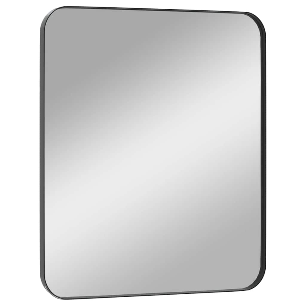 Väggspegel Svart 50x60 cm rektangulär