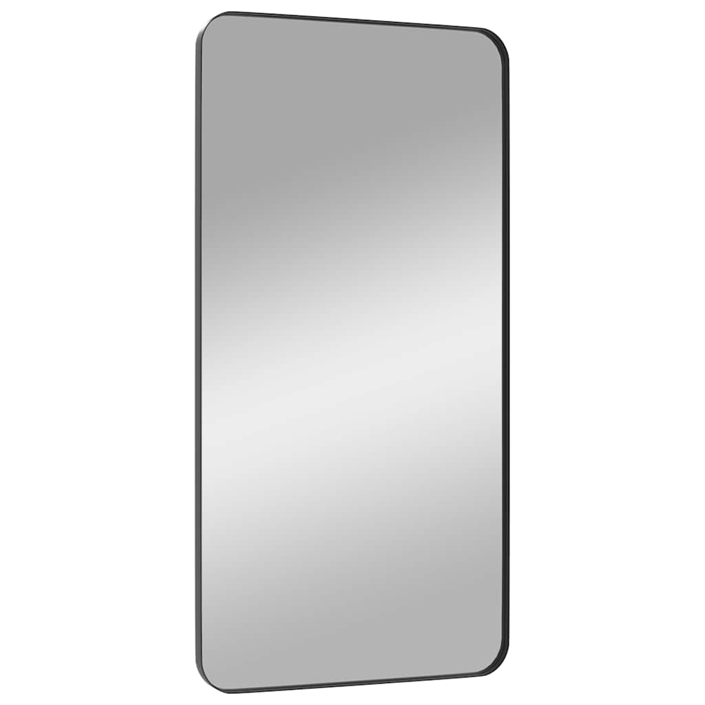 Väggspegel Svart 50x100 cm rektangulär