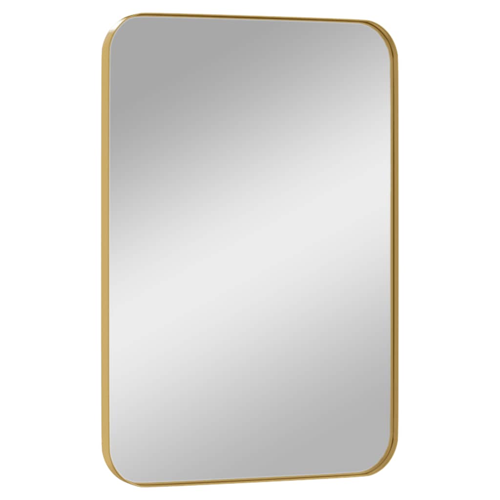 Väggspegel guld 40x60 cm rektangulär