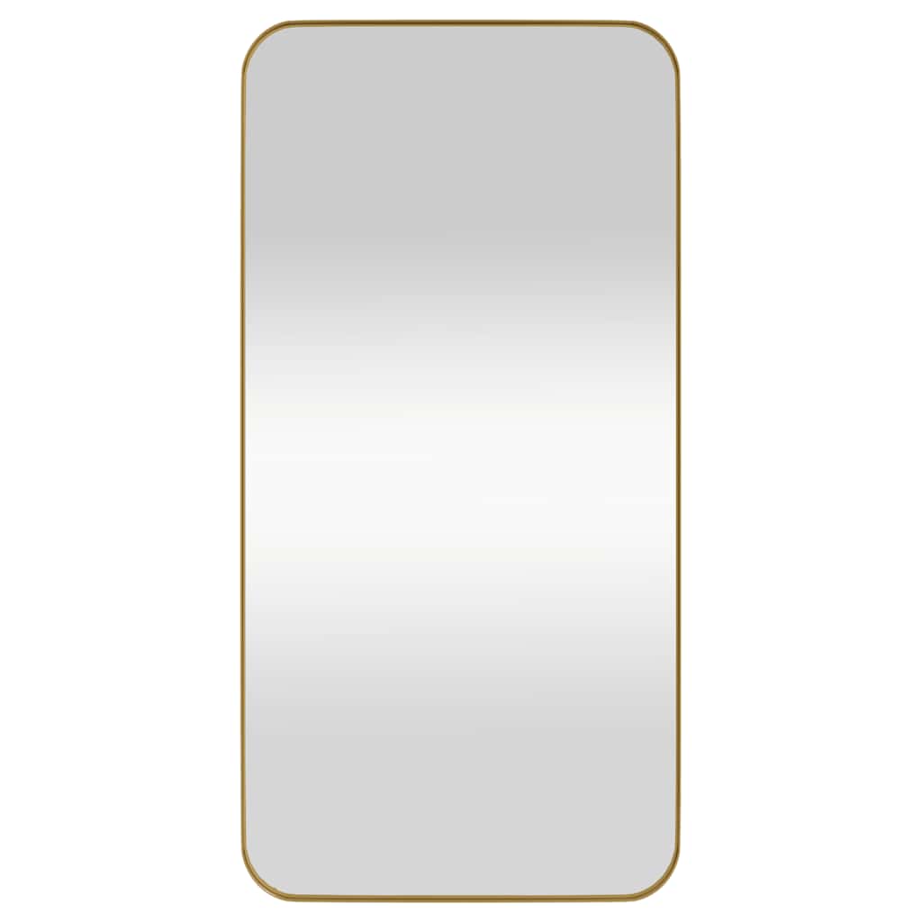 Väggspegel guld 40x80 cm rektangulär