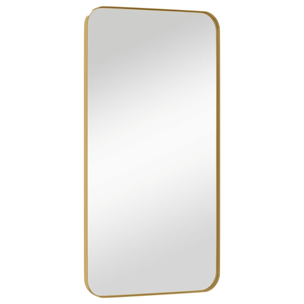 Väggspegel guld 40x80 cm rektangulär