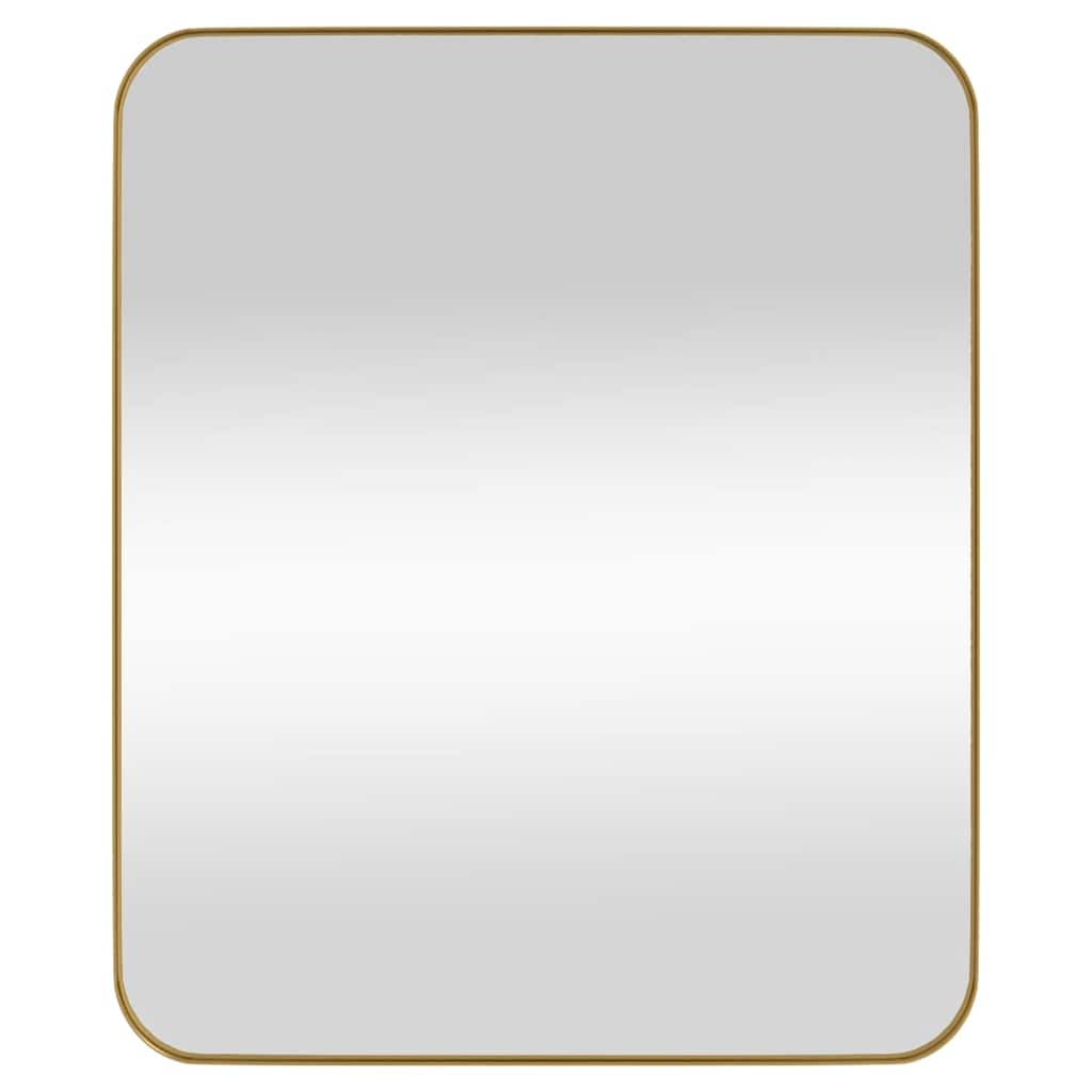Väggspegel guld 50x60 cm rektangulär