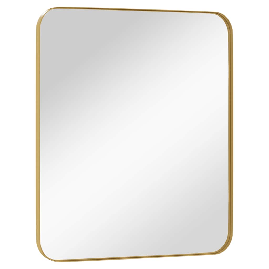 Väggspegel guld 50x60 cm rektangulär