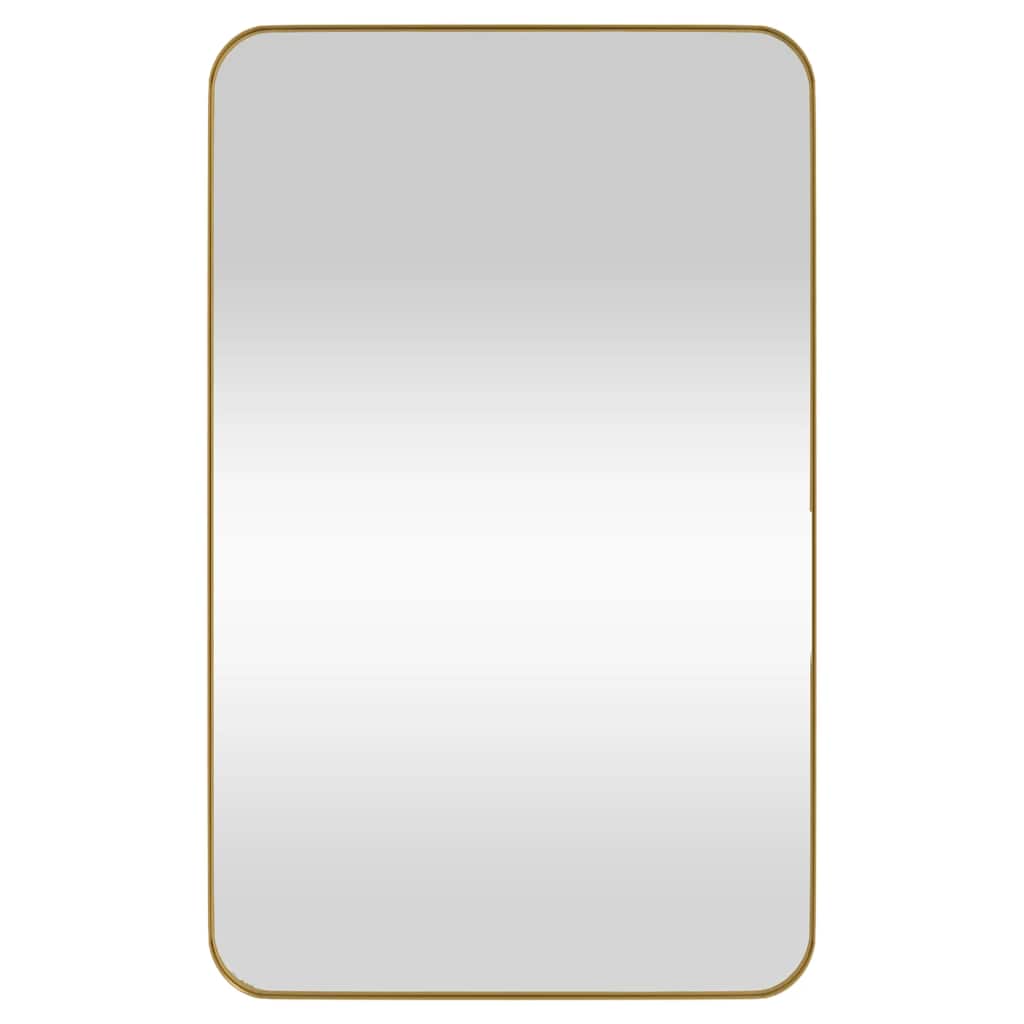 Väggspegel guld 50x80 cm rektangulär