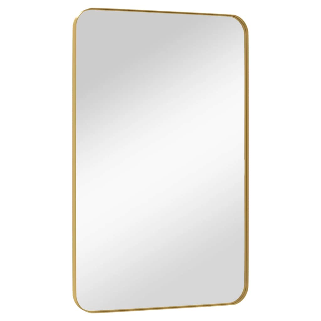 Väggspegel guld 50x80 cm rektangulär