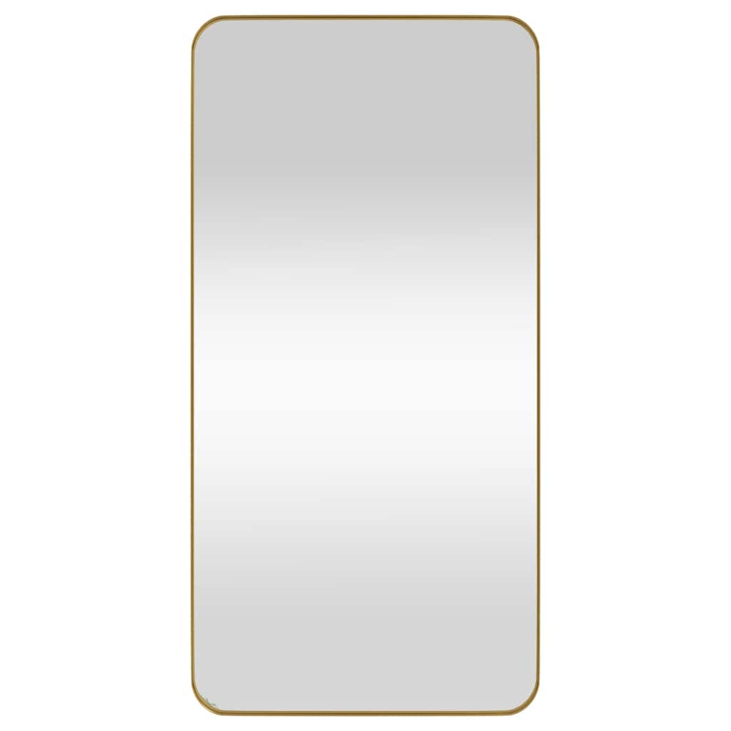Väggspegel guld 50x100 cm rektangulär