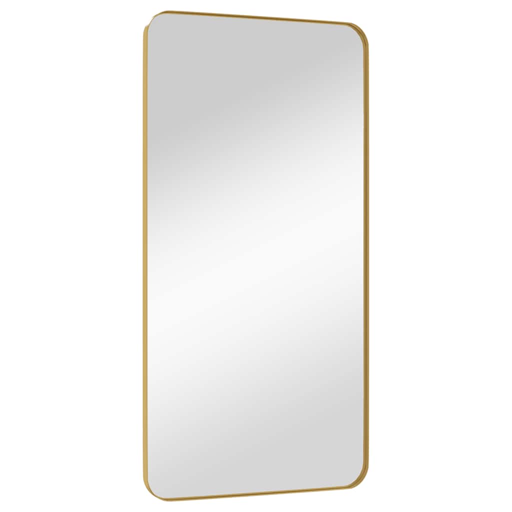 Väggspegel guld 50x100 cm rektangulär