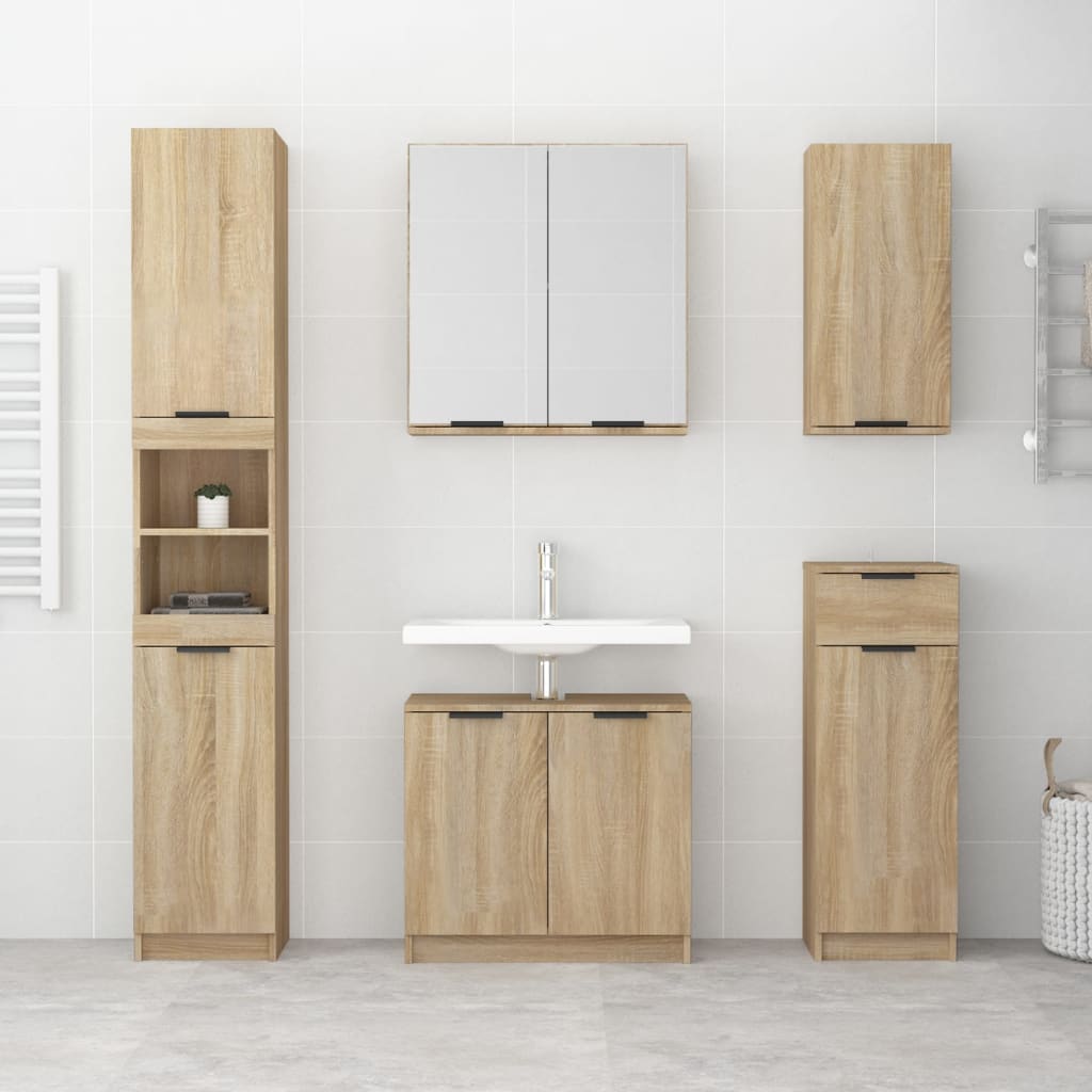 Badrumsspegel Spegelskåp Sonoma Ek 64x20x67 cm