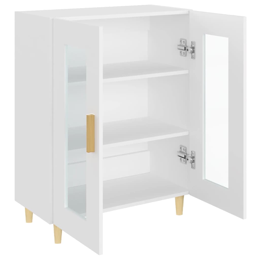 Skåp vit 69,5x34x90 cm konstruerat trä