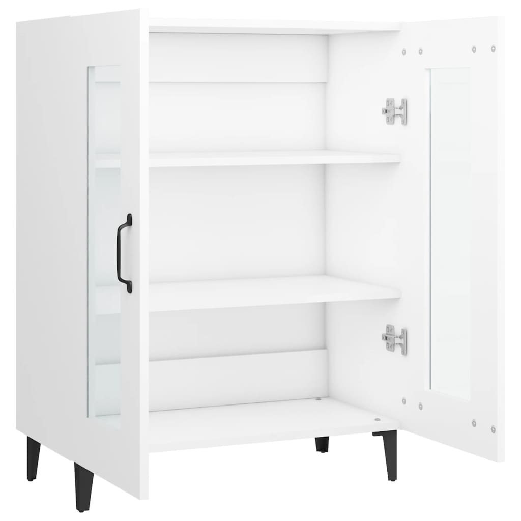 Skåp vit 69,5x34x90 cm konstruerat trä