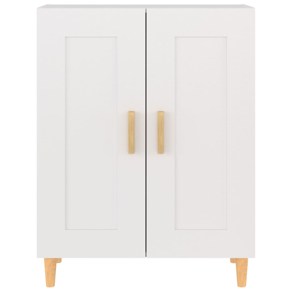 Skåp vit 69,5x34x90 cm konstruerat trä