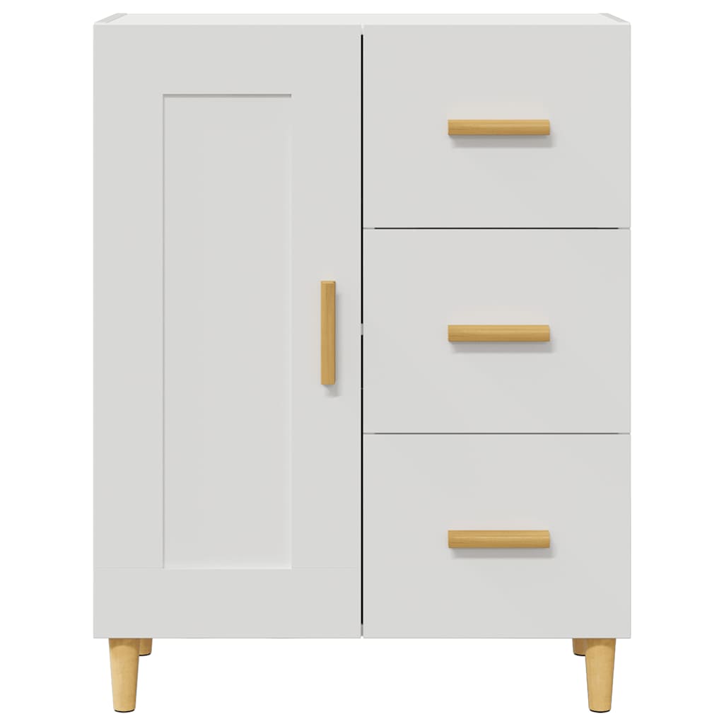 Skåp vit 69,5x34x90 cm konstruerat trä