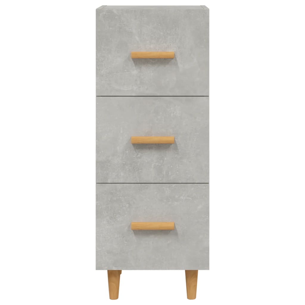 Skåp betonggrå 34,5x34x90 cm konstruerat trä